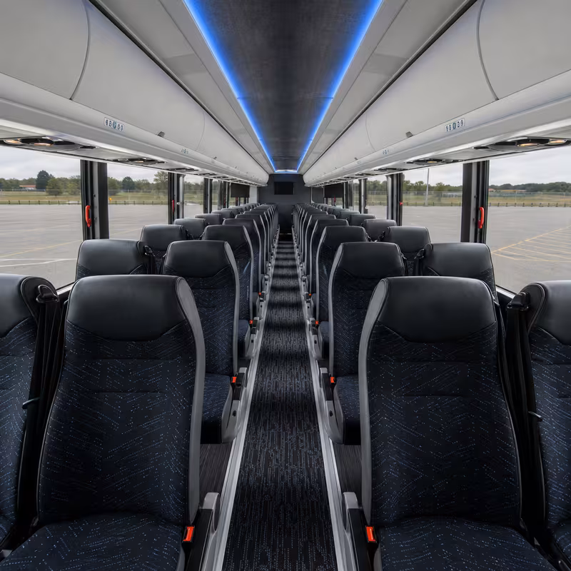 40-56 Passenger Charter Bus Interior
