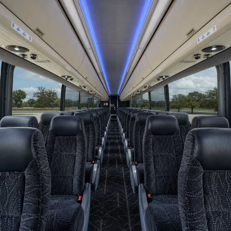 40-56 Passenger Charter Bus Interior