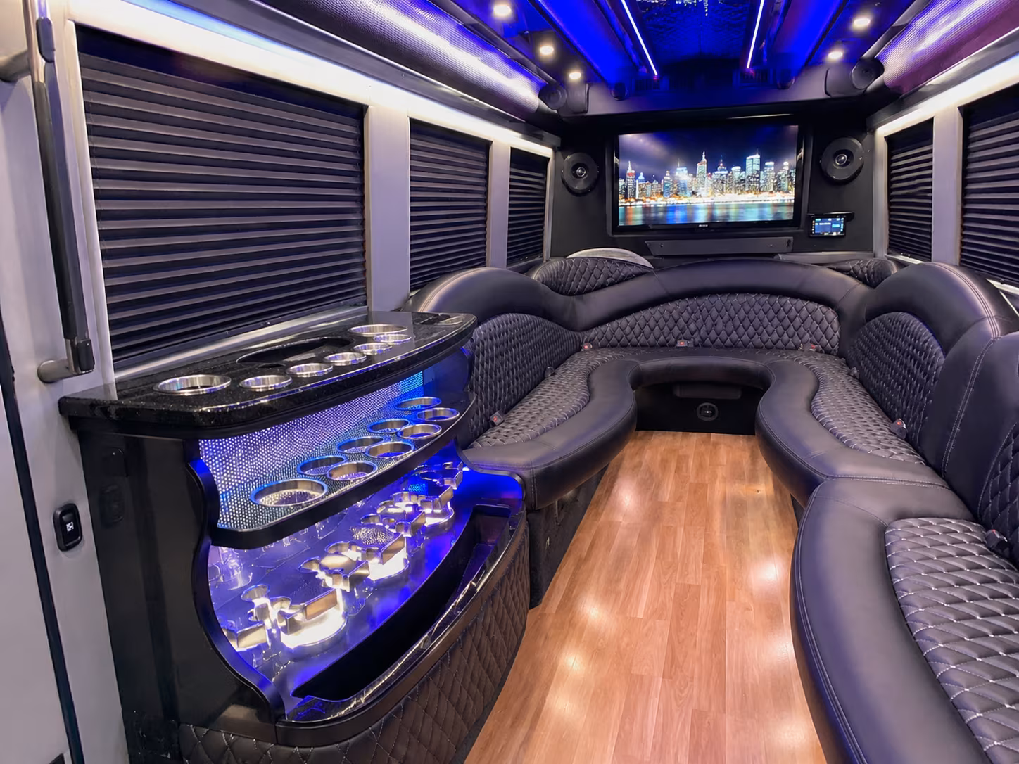Kansas City Birthday, Sweet 16, & Quinceañera Transportation party bus exterior