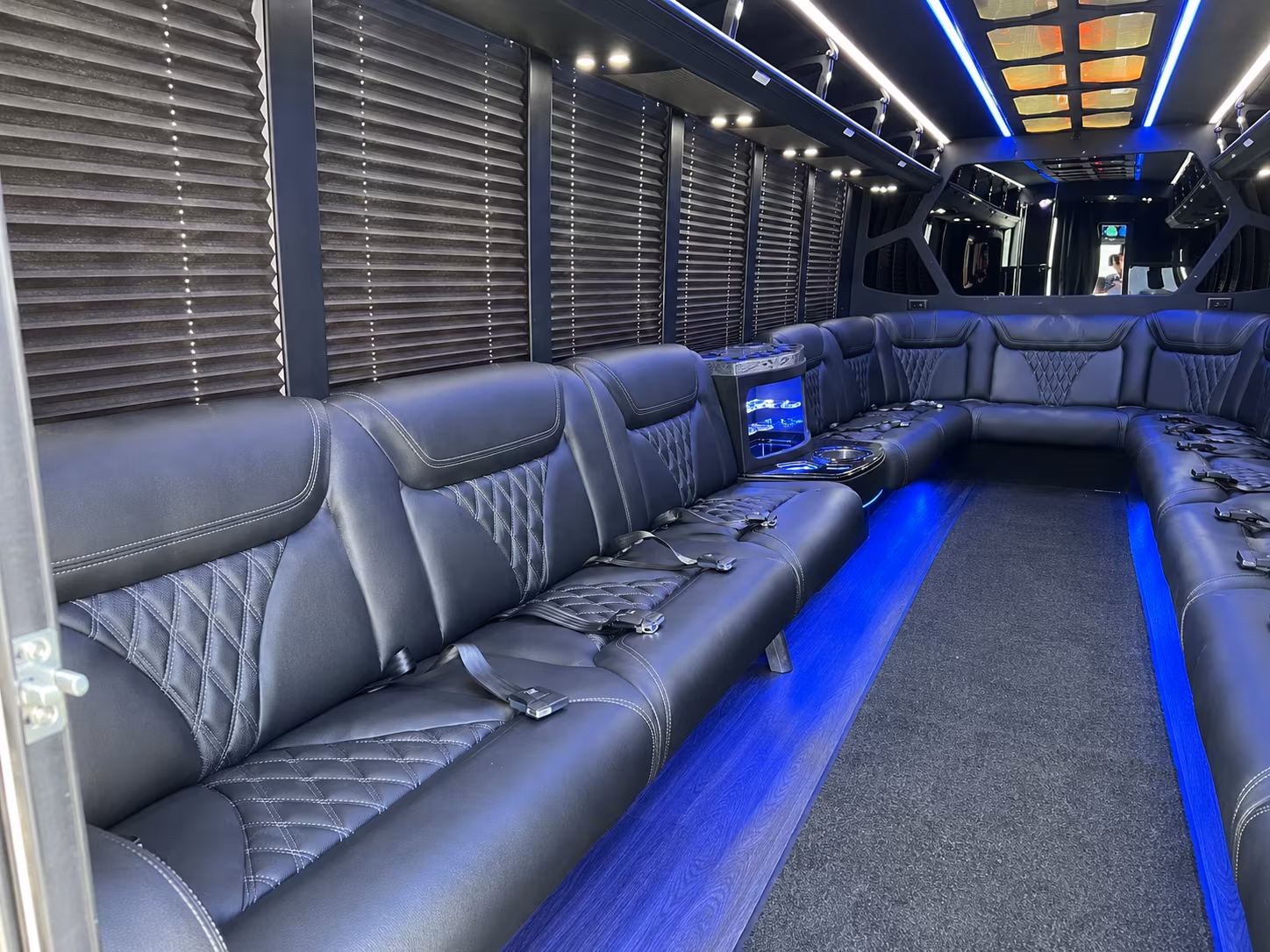 Kansas City Prom & Homecoming Transportation party bus interior