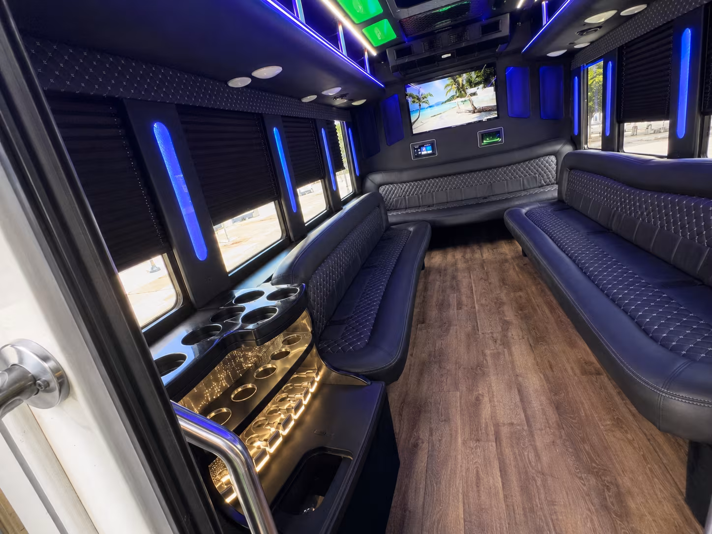 Kansas City Sporting Event Transportation party bus exterior
