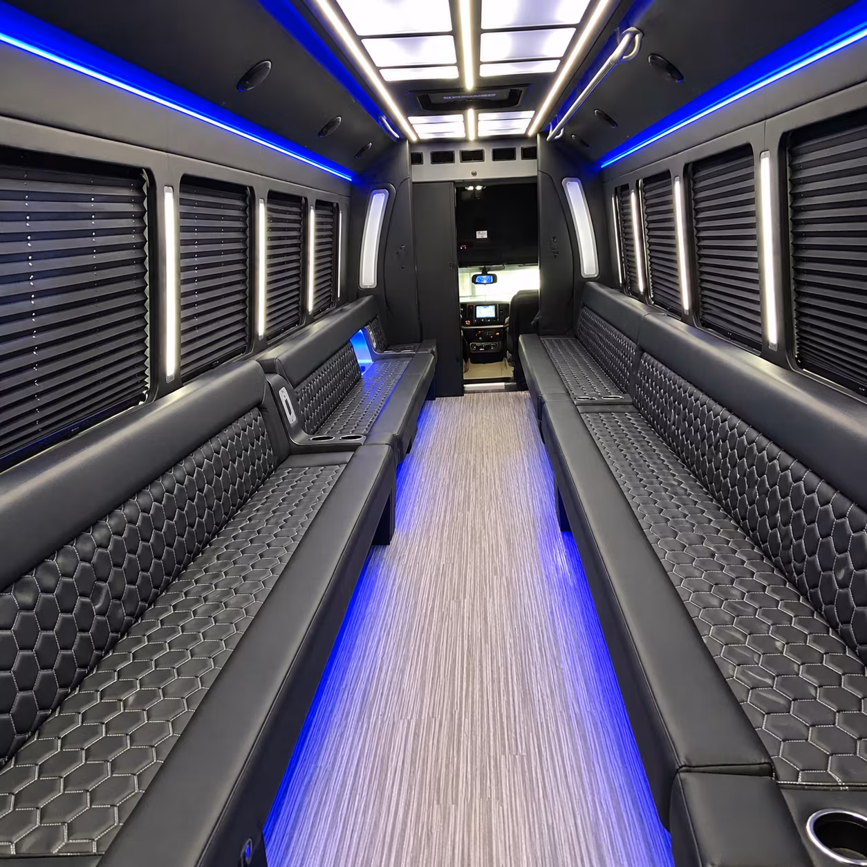 Kansas City Wedding Transportation party bus interior
