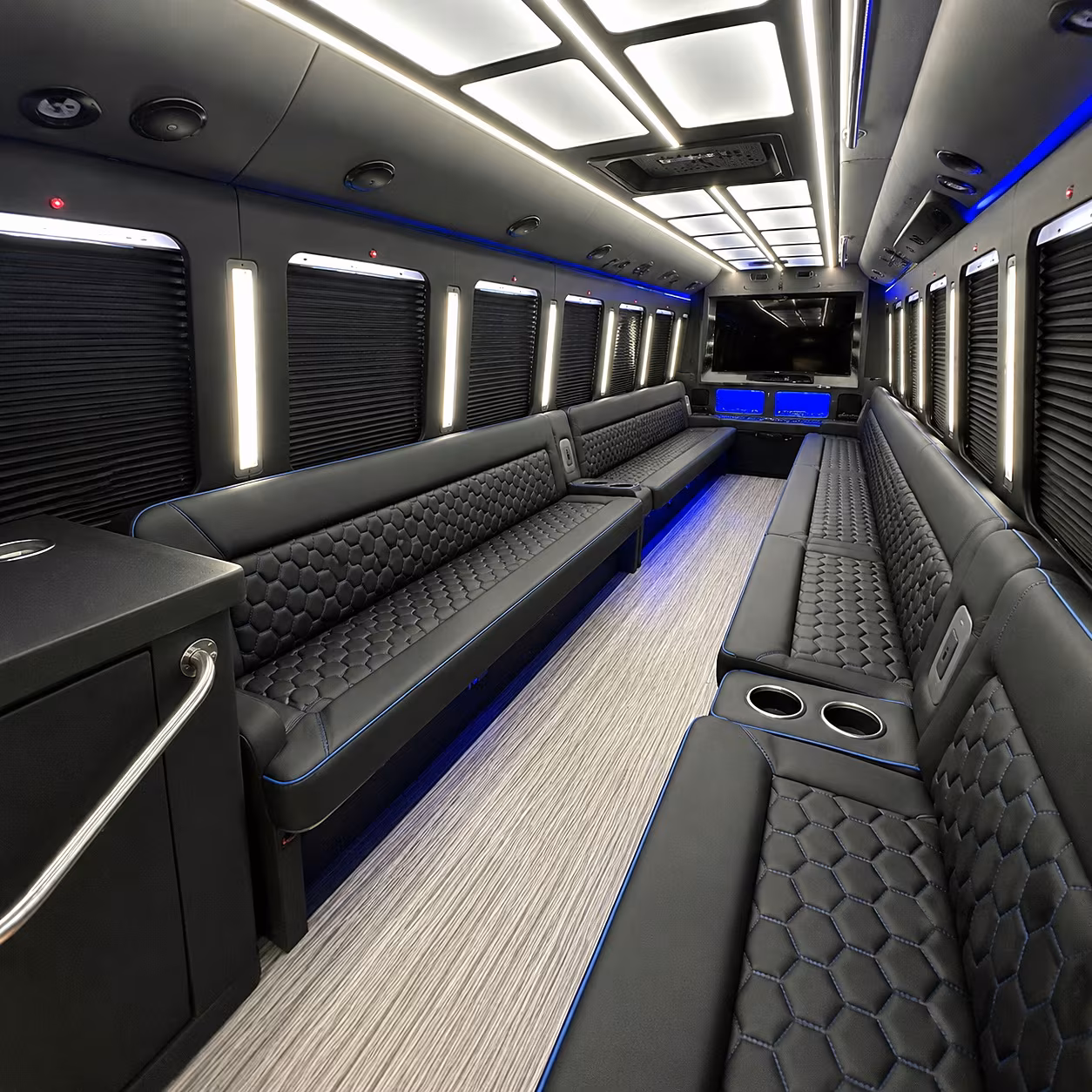 Kansas City Winery Tour & Pub Crawl Transportation party bus interior
