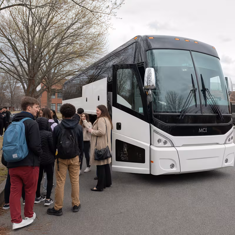 Black Mercedes Sprinter van staged for an Kansas City School Transportation group