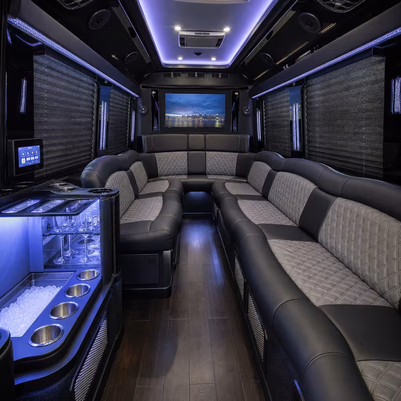14 Passenger Sprinter Limo Interior