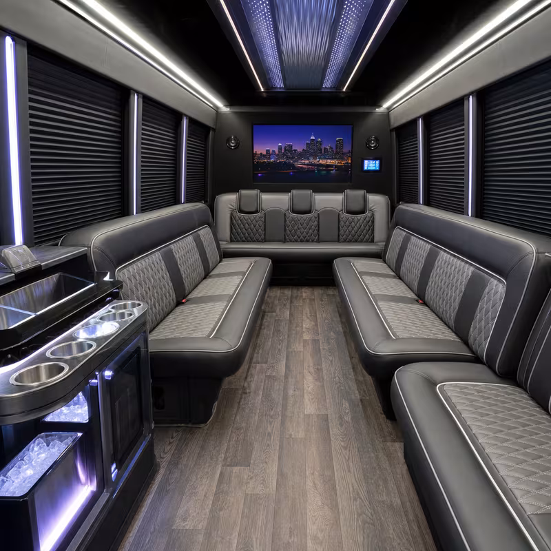 14 Passenger Sprinter Limo Interior